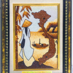 Tranh gạo cô gái Việt Nam